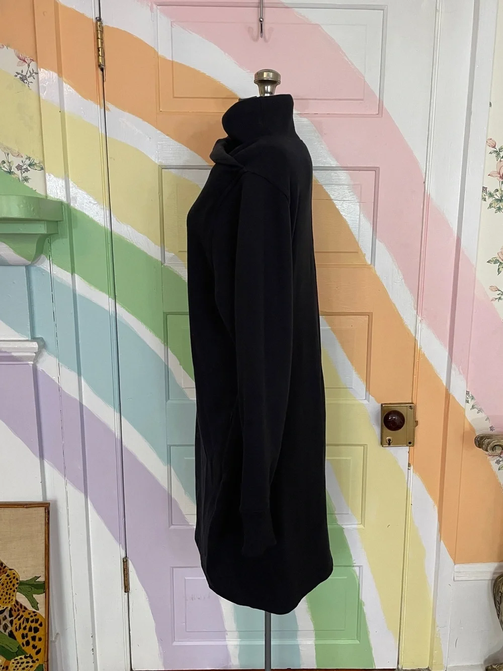 Athleta Cozy Karma Mock Neck Soft Fleece Athleisure Dress Sz L 🧡🎀